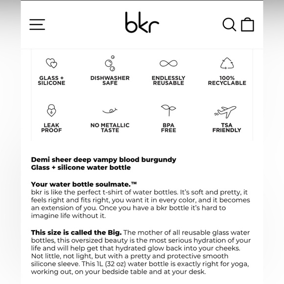 bkr water bottle in Bunny and extra sleeve in Harlow - Picture 3 of 3